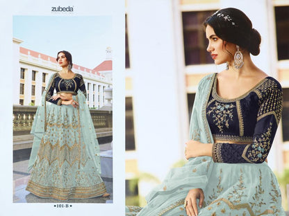 Heavy Embroidery Work & Diamond Work Lehenga Choli Suits With Net Dupatta