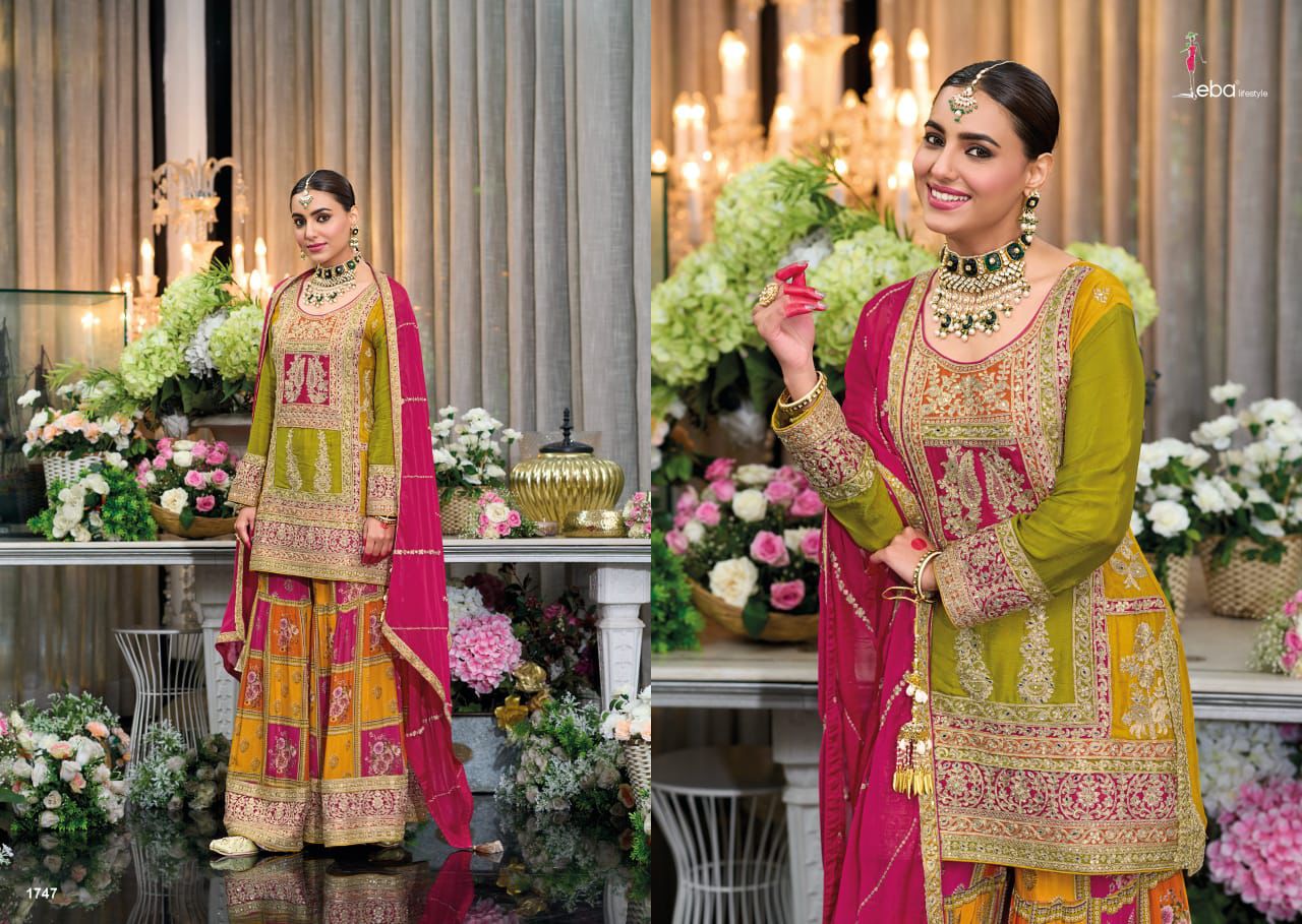 Trendy Designer Heavy Chinon With Embroidery Work Salwar Kameez Sharara Plazzo Suit