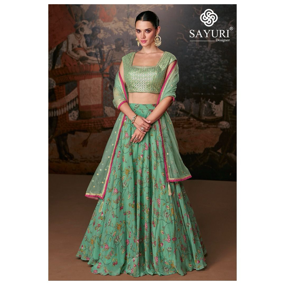 Event Wedding Wear Designer Organza Silk & Heavy Embroidery Work Lehenga Choli Suit