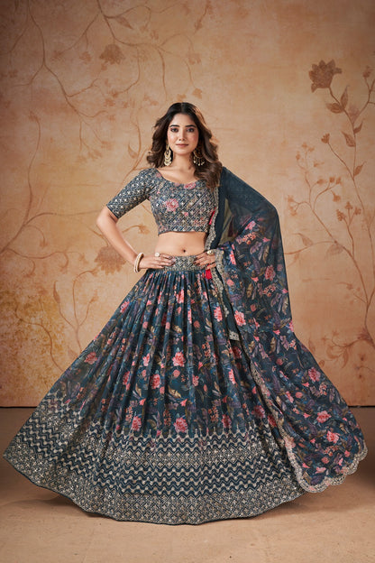 Pakistani Roka Nikah Wear Faux Georgette Event Wear Lehenga Choli