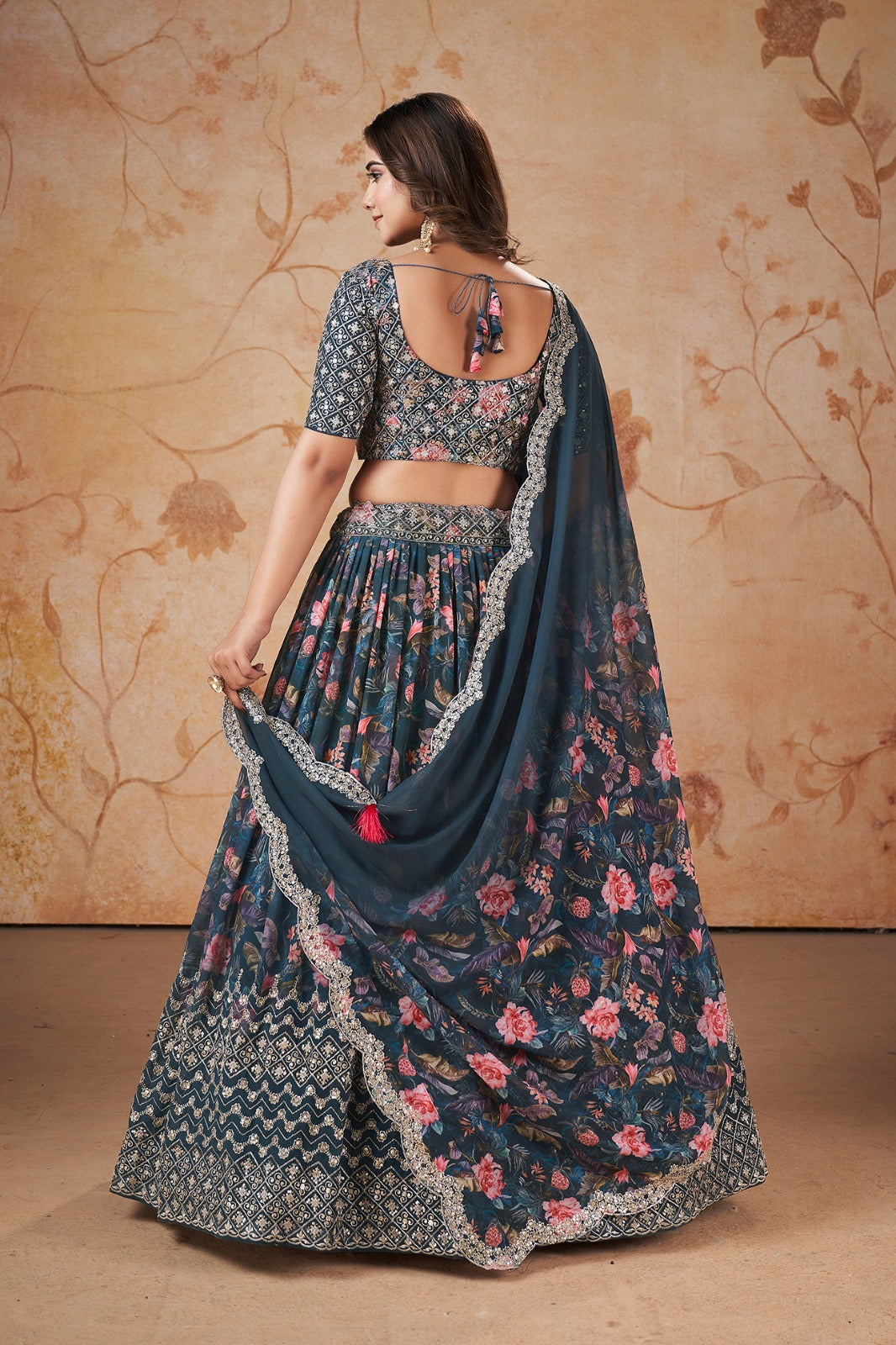 Pakistani Roka Nikah Wear Faux Georgette Event Wear Lehenga Choli