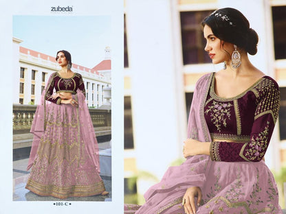 Heavy Embroidery Work & Diamond Work Lehenga Choli Suits With Net Dupatta