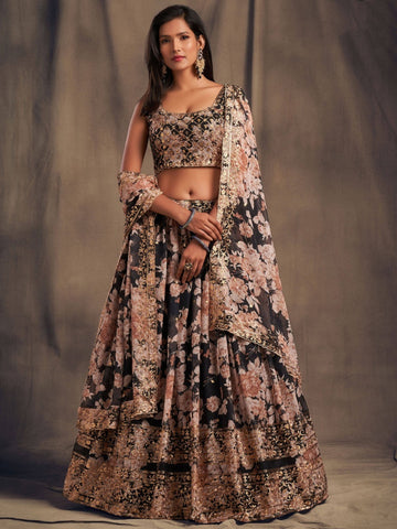 Pakistani Wedding Wear Readymade Lehenga Choli Zari Embroidery Worked