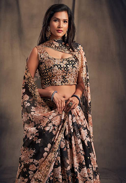 Pakistani Wedding Wear Readymade Lehenga Choli Zari Embroidery Worked