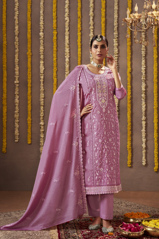 Party Wear Anarkali Embroidery Work Heavy salwar kameez women