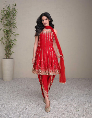 Indian Pakistani Designer Salwar Kameez Palazzo Suits Valentine Day Special Dress