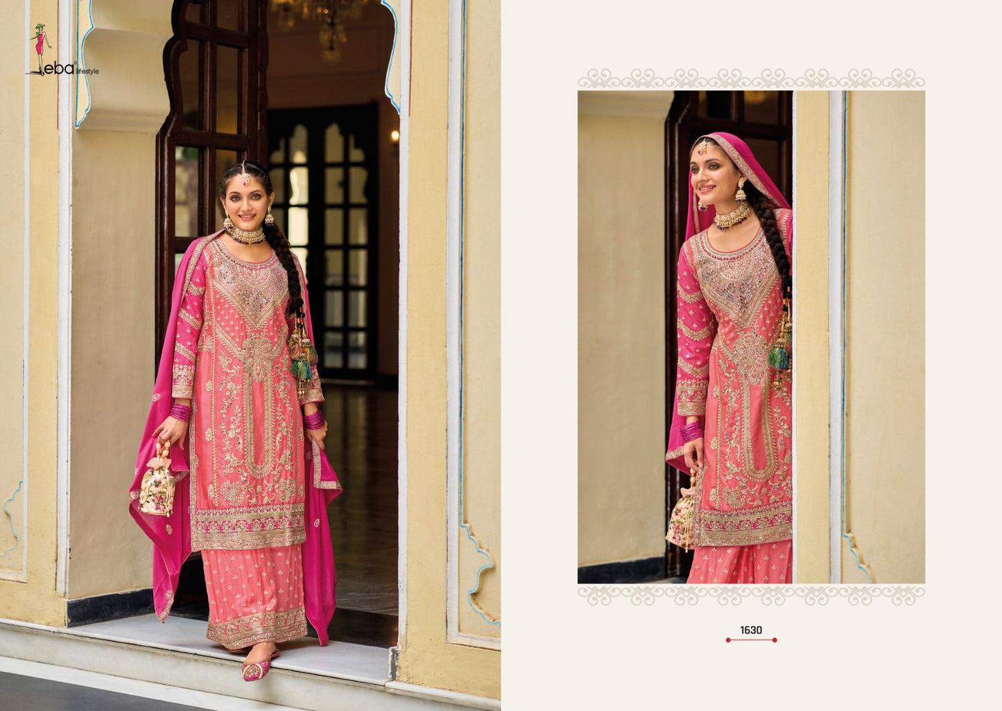 Eid Ramdan Wear Heavy Embroidery Work Stitched Designer Shalwar Kameez Plazzo Suits