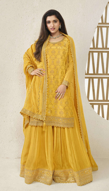 Plus Size Eid Festival Wear Women's Shalwar Kameez Palazzo Outfits