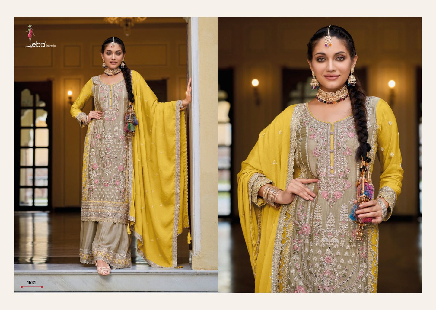 Eid Ramdan Wear Heavy Embroidery Work Stitched Designer Shalwar Kameez Plazzo Suits