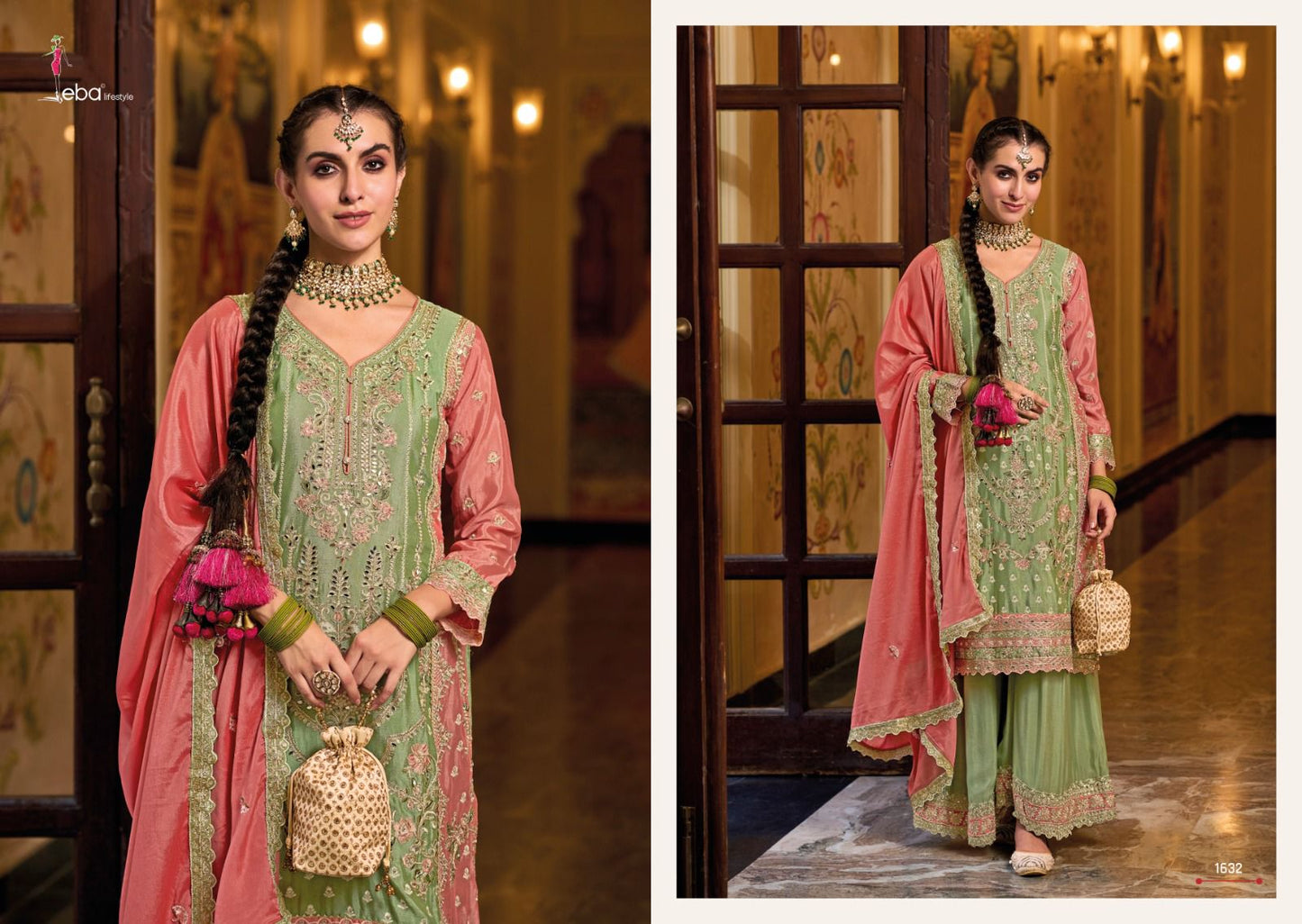 Eid Ramdan Wear Heavy Embroidery Work Stitched Designer Shalwar Kameez Plazzo Suits