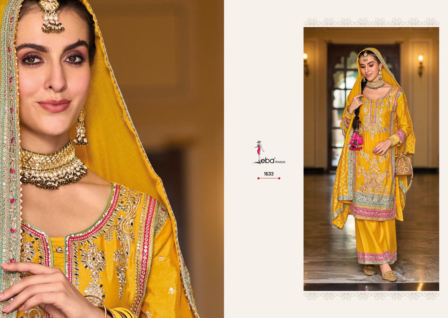 Eid Ramdan Wear Heavy Embroidery Work Stitched Designer Shalwar Kameez Plazzo Suits