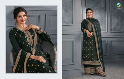 Indian Wedding Wear Georgette With Embroidery Work Salwar Kameez Plazzo Suit