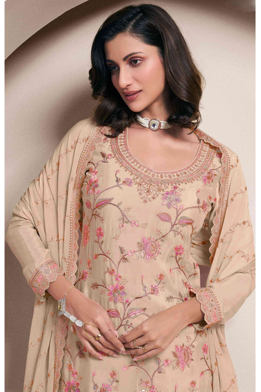 Pakistani Eid Traditional Party Wear Salwar Kameez Palazzo Dupatta Suit's for USA