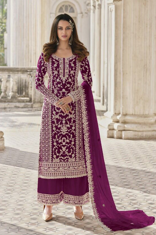 Trending Heavy Butterfly Net With Embroidery Work Salwar Kameez Plazzo