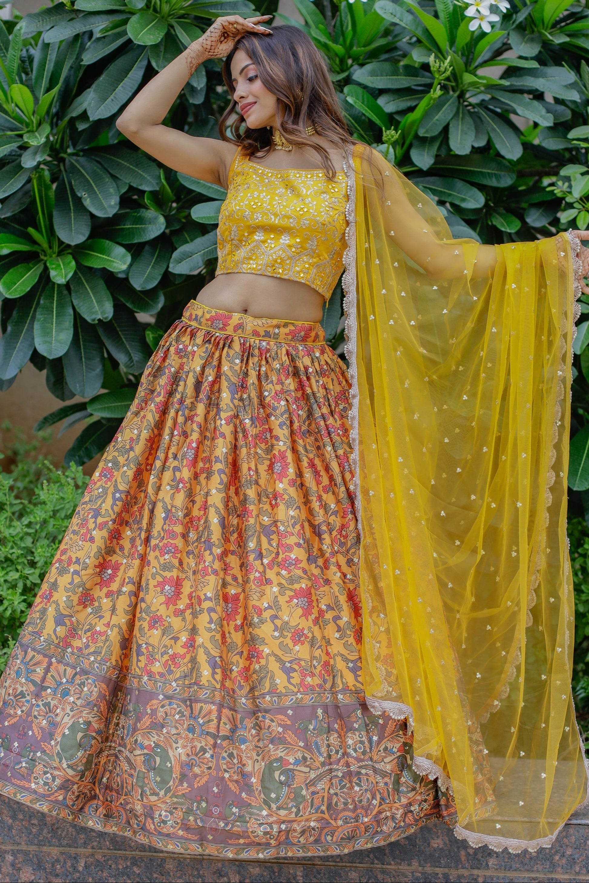 Yellow Color Designer Haldi Wear Lehenga Choli with Beautiful Dupatta
