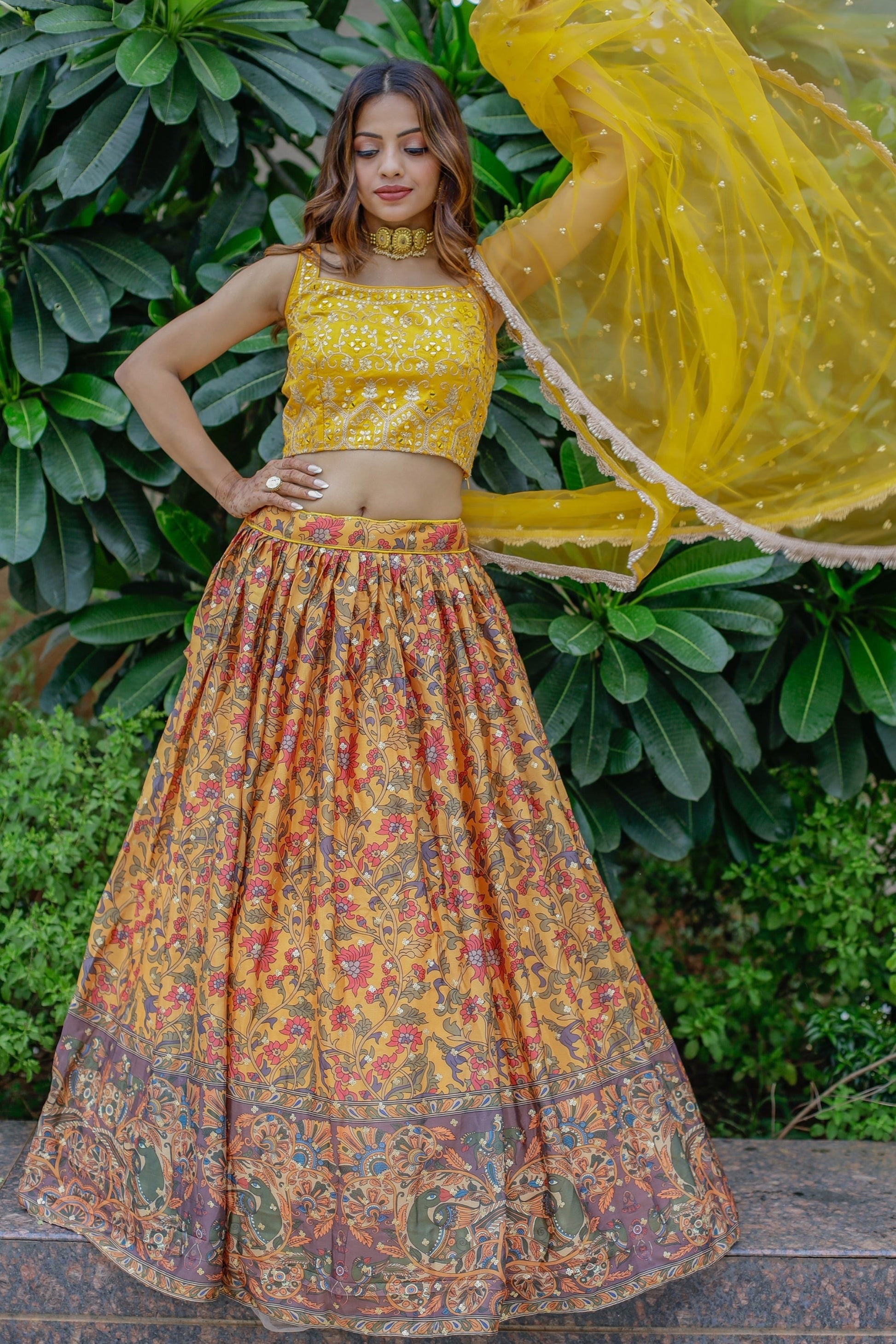 Yellow Color Designer Haldi Wear Lehenga Choli with Beautiful Dupatta
