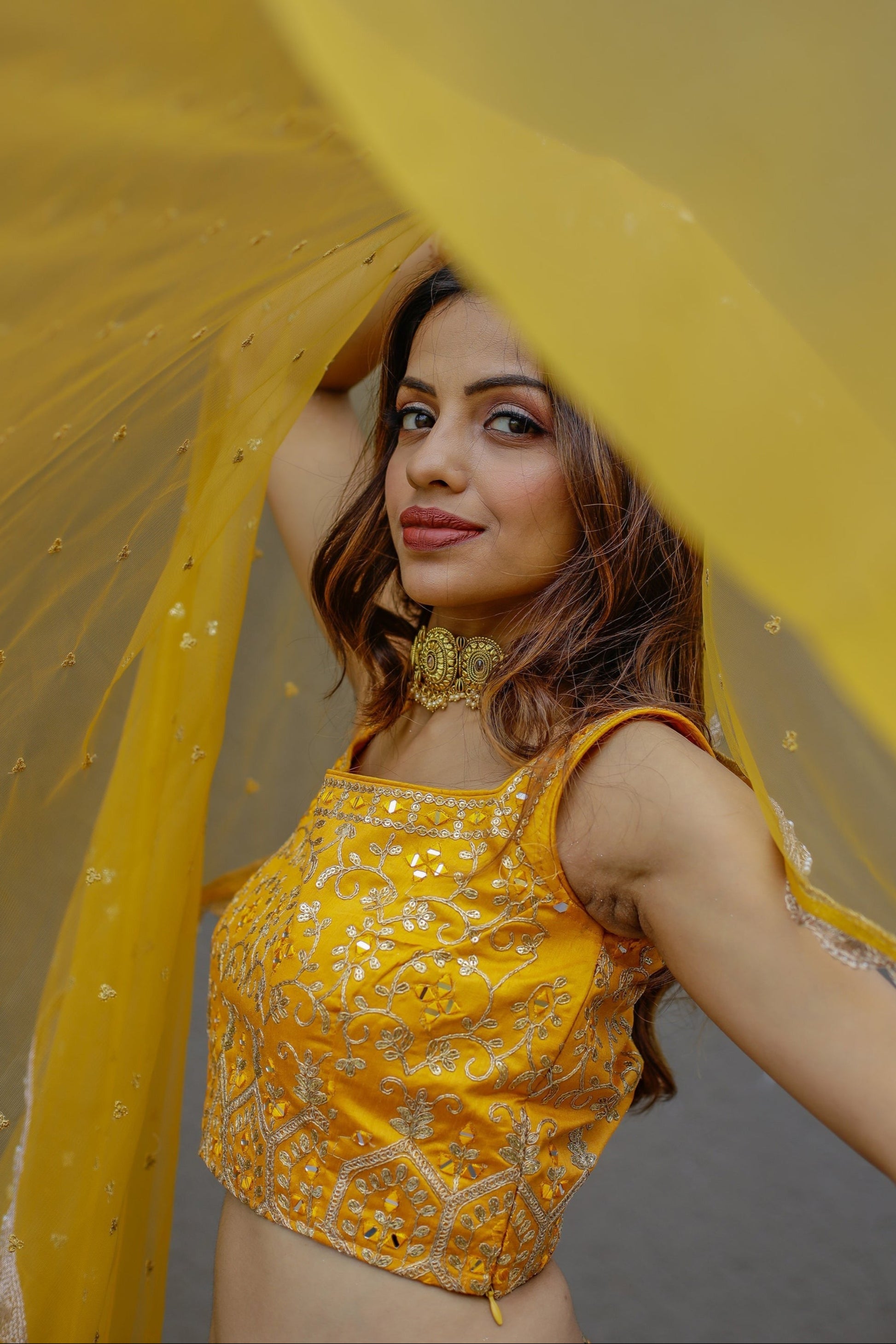 Yellow Color Designer Haldi Wear Lehenga Choli with Beautiful Dupatta
