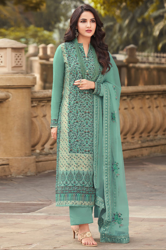 Pakistani Indian Beautiful Designer Women's Wear Salwar Kameez Pant Suits