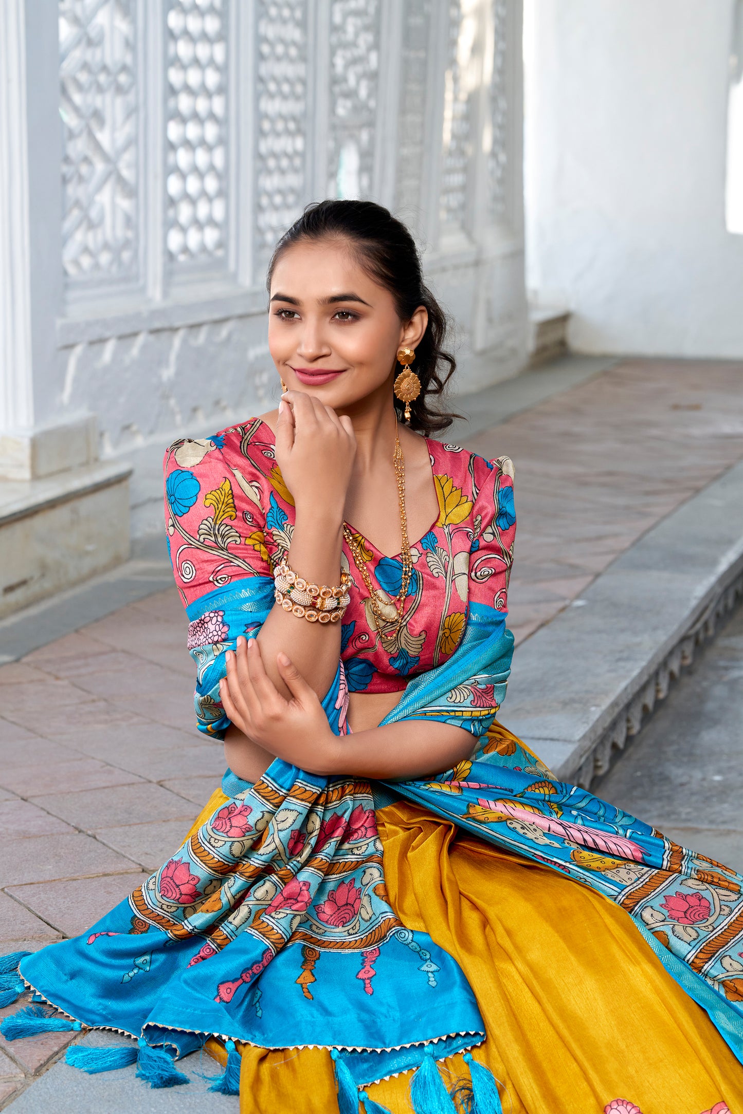 Yellow Color Wedding Reception Party Wear Designer Lehenga Choli