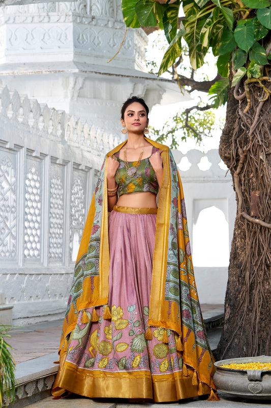 Heavy Embroidery Work Wedding Wear Ready-made Silk Lehenga Choli Set