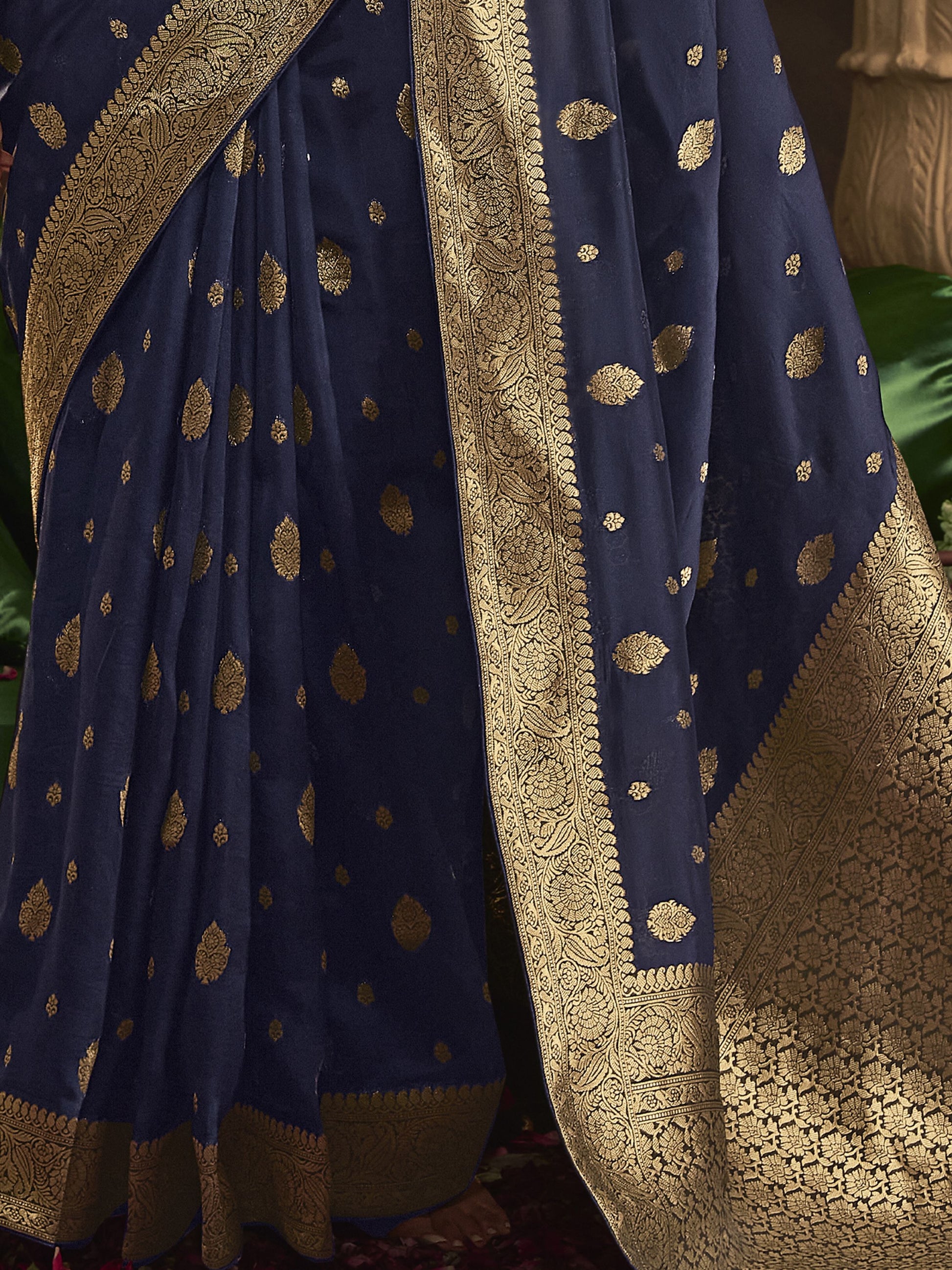 Buy Comfortable Stitched Woven Work Blouse Traditional Designer Silk Function Wear Saree