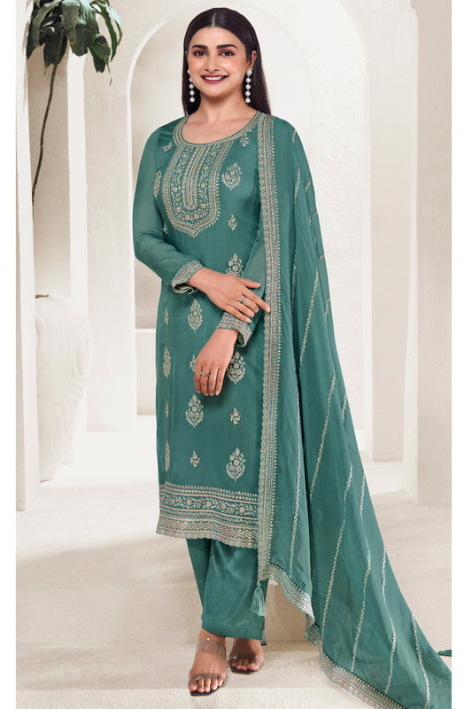 Wedding Function Wear Embroidery Work Salwar Kameez Palazzo Pant Suits
