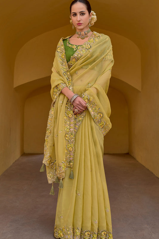 Traditional Wear Pakistani Indian Gorgeous Silk Wedding Party Wear Saree