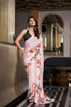 Light Pink Color Silk Summer Function Wear Saree With Stitched Blouse