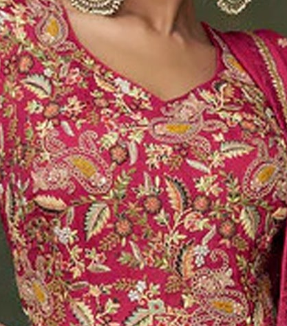 Event party Wear Heavy Embroidery Work Anarkali Gown Suit With Dupatta