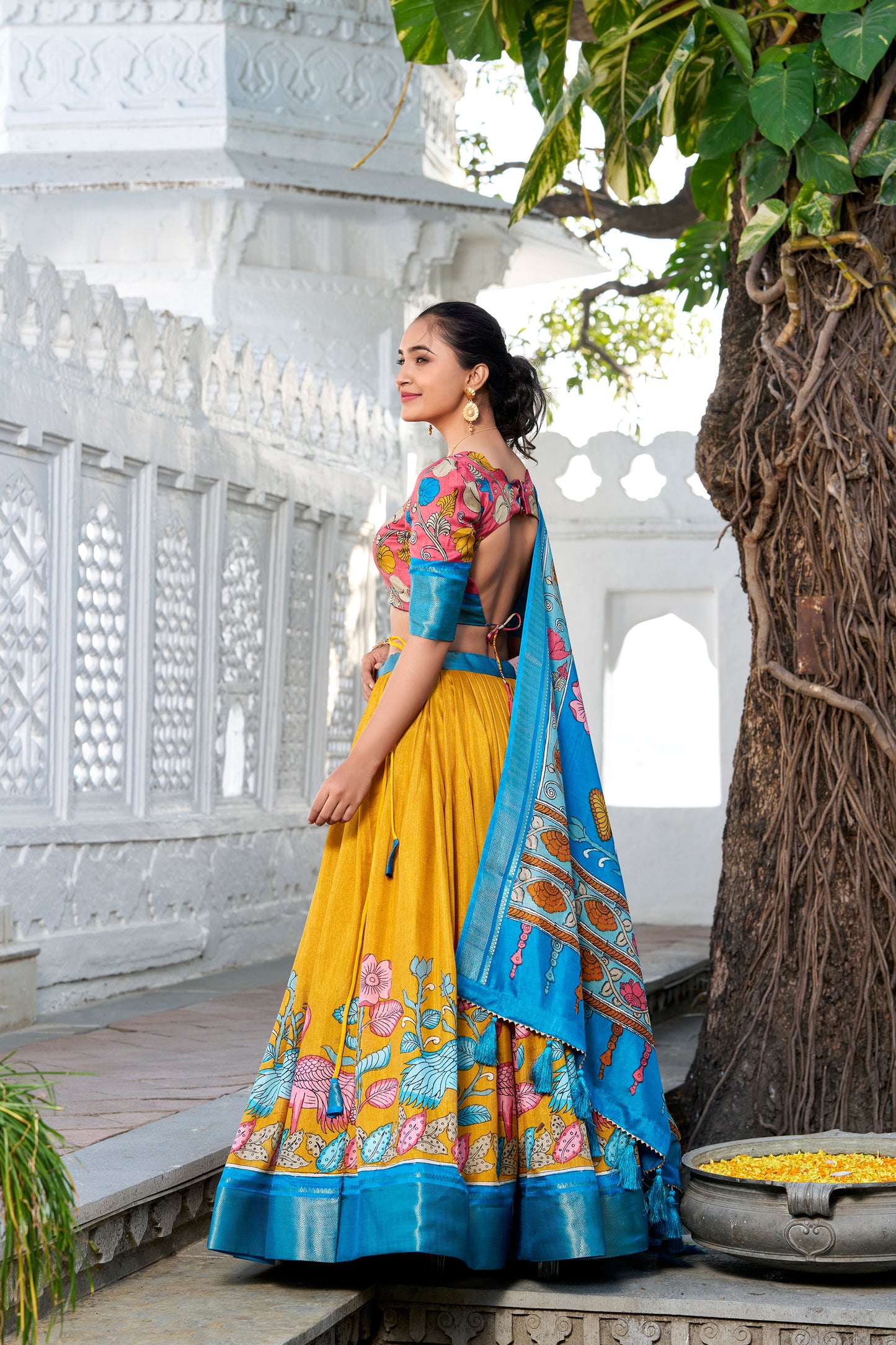 Yellow Color Wedding Reception Party Wear Designer Lehenga Choli