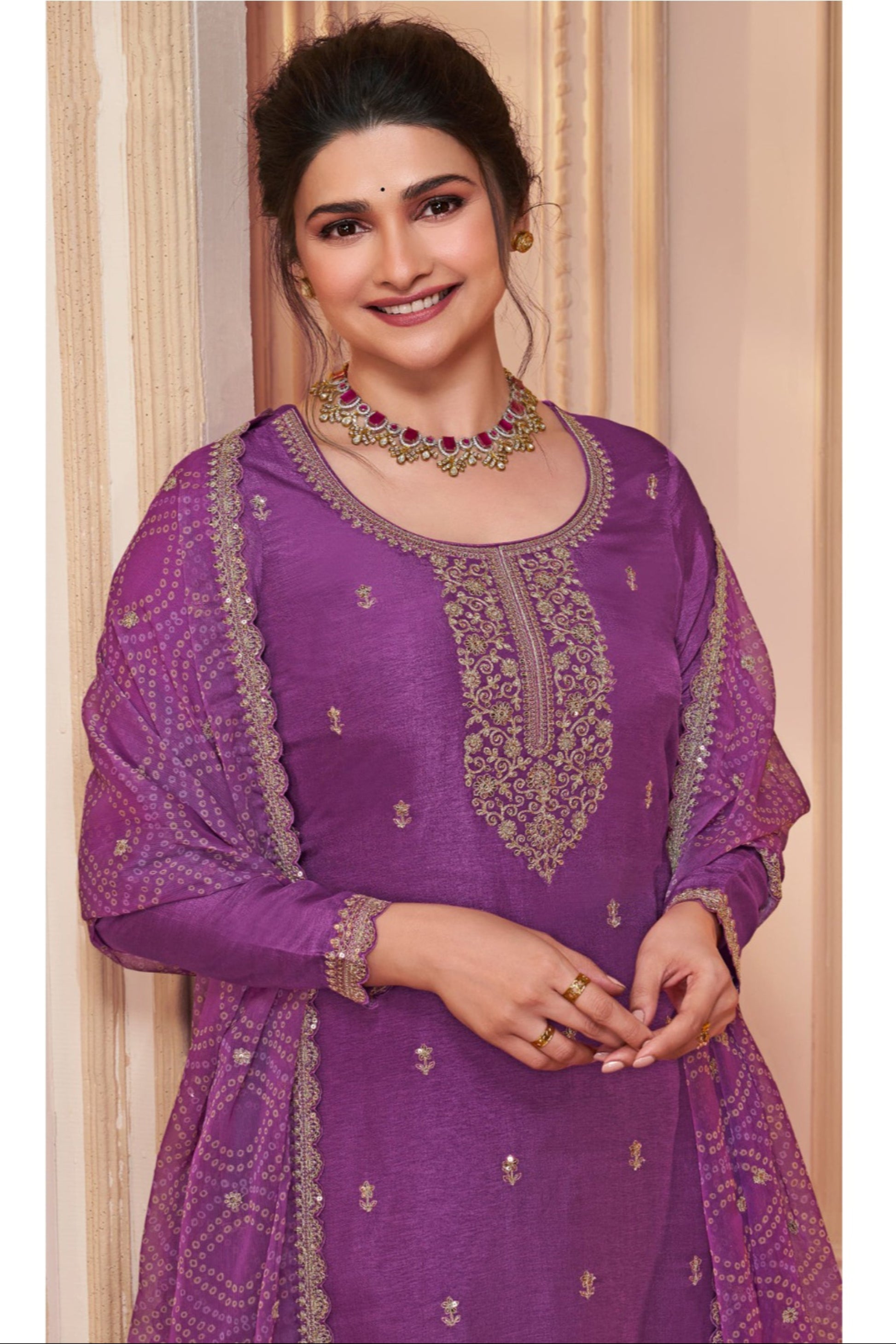 Women's Wear Beautiful Ready Made Heavy Embroidery Work Salwar Kameez Pant Suits