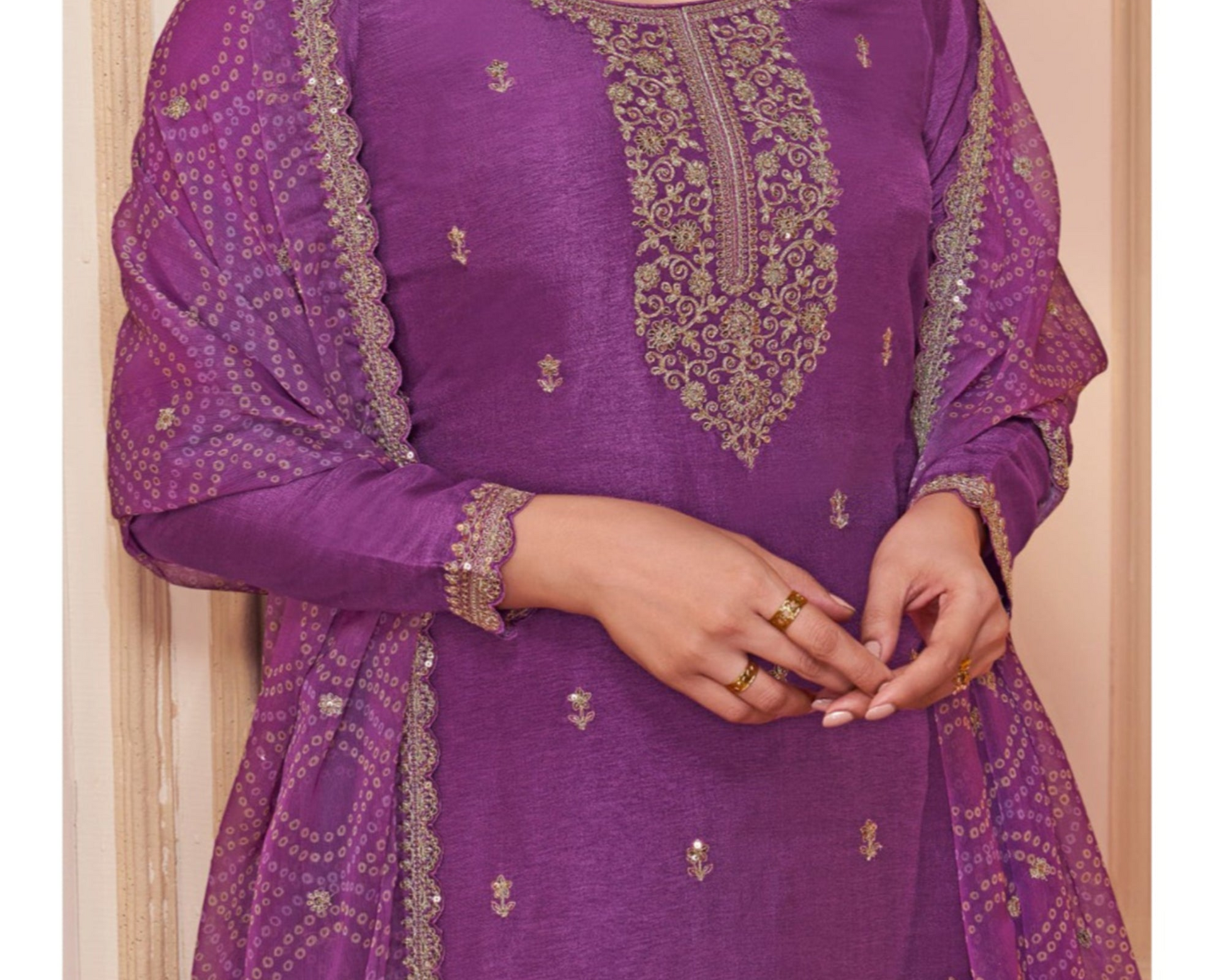 Women's Wear Readymade Heavy Embroidery Work Salwar Kameez Pant Suit
