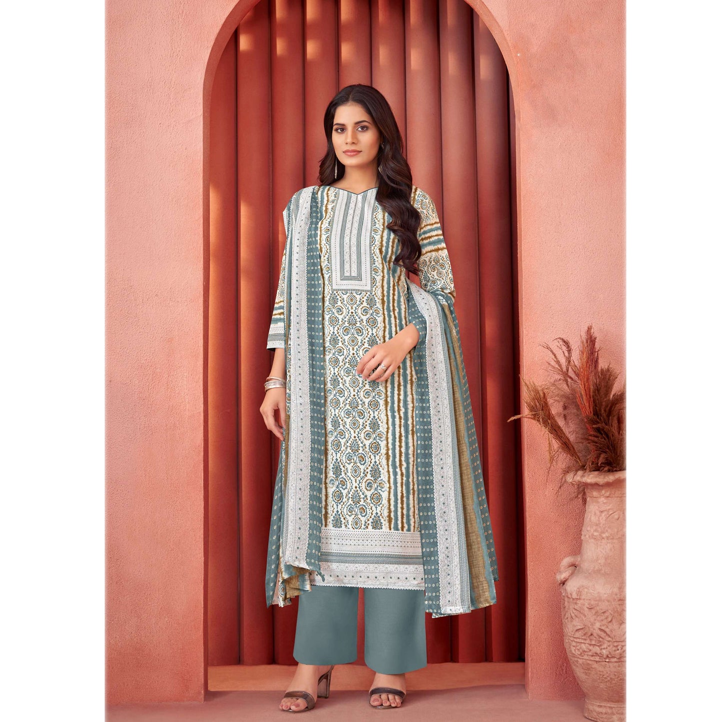 Ramdan Eid Special Pure Cotton Solid Salwar Kameez Plazzo Pant Suits