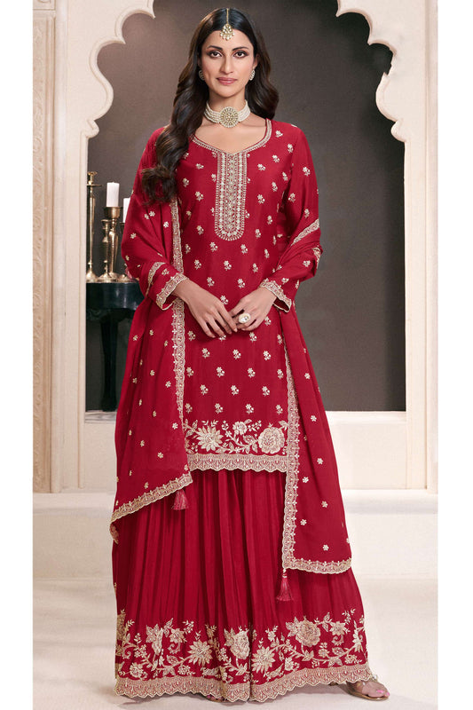 Stylish salwar kameez Dress USA Special Occasions Wear Plazzo Suit With Dupatta

