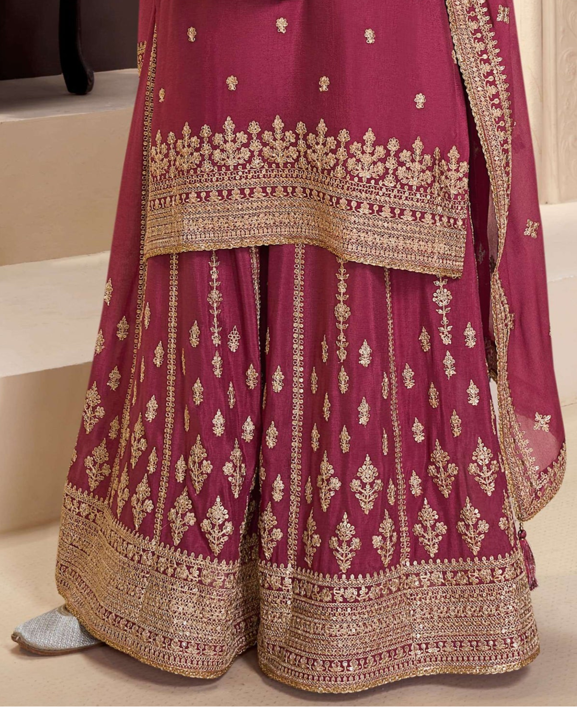 New Pakistani Style Heavy Embroidered Work Salwar Kameez Palazzo Suits