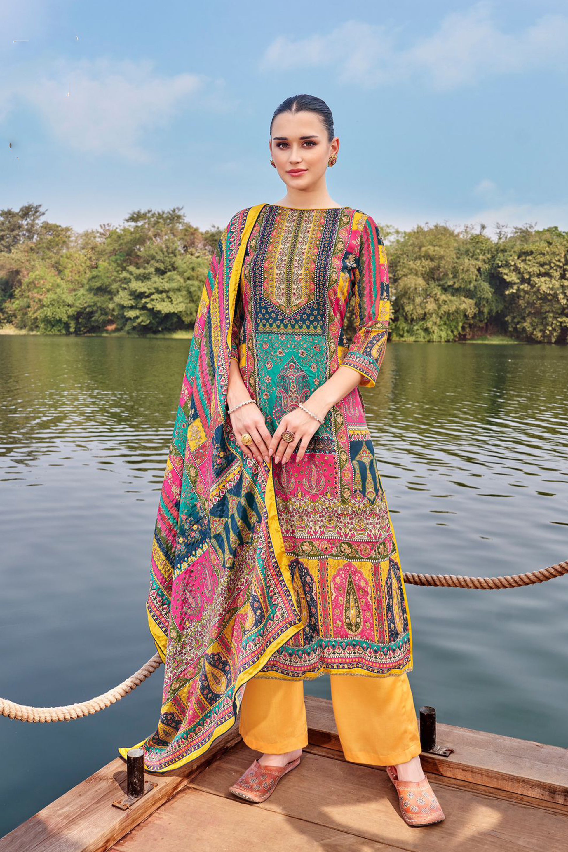 Indian Pakistani Designer Wedding Wear Salwar Kameez Pant Suits
