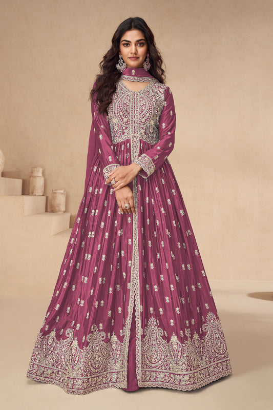 Ethnic Party Wear Readymade Anarkali Dupatta Gown Suit's Women's Wear Online USA