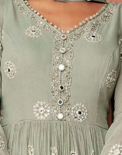 Ramadan Women's Wedding Party Wear Anarkali Salwar Kameez Plazzo Suit