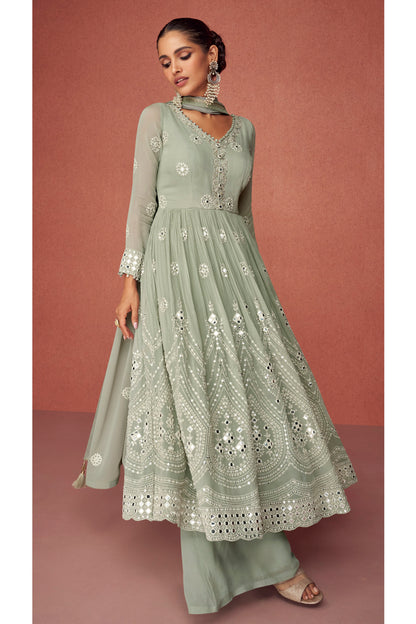 Ramadan Women's Wedding Party Wear Anarkali Salwar Kameez Plazzo Suit