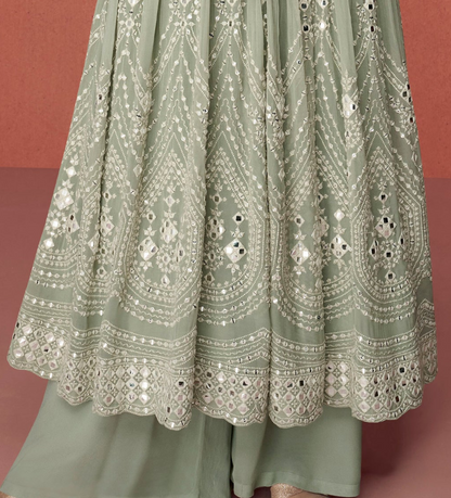 Ramadan Women's Wedding Party Wear Anarkali Salwar Kameez Plazzo Suit