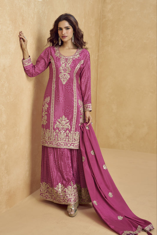 Beautiful Wedding and Reeception Wear Shalwar Kameez Palazzo