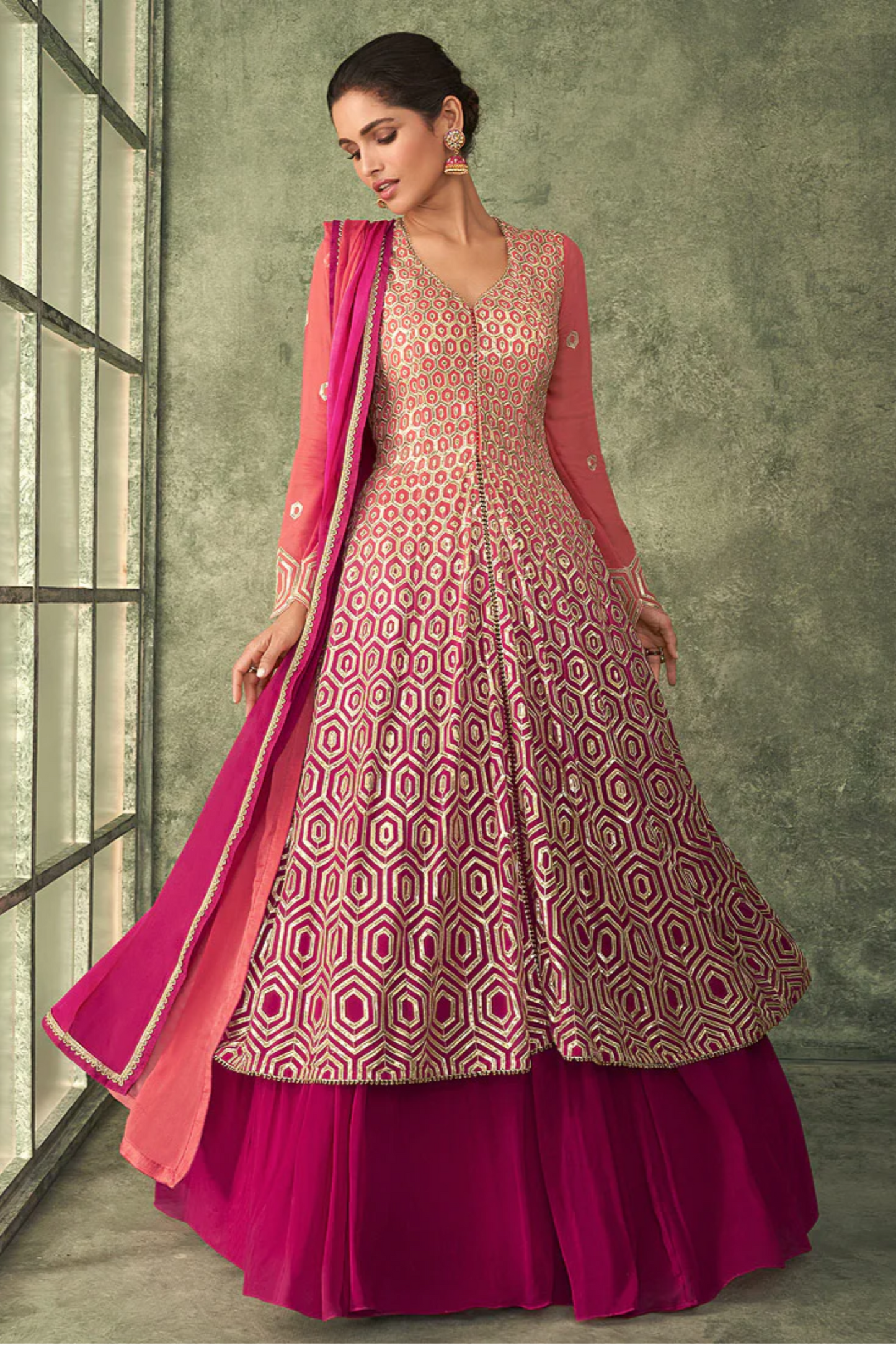 Heavy Embroidery Work Valentine Day Special Wear Salwar kameez Lehenga Suits