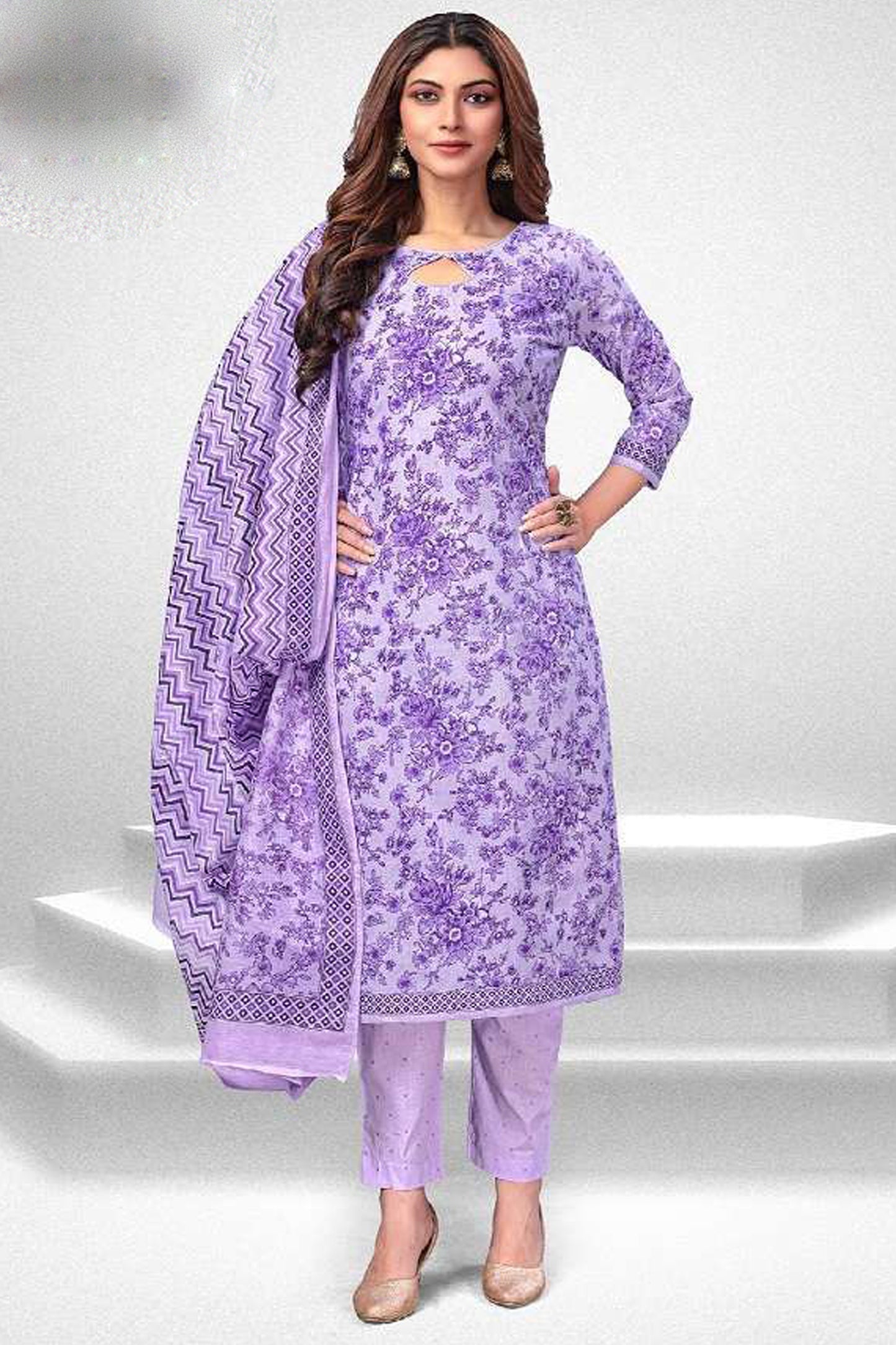 Elegant Designer Pure Cotton Digital Printed Salwar Kameez Pant Suits