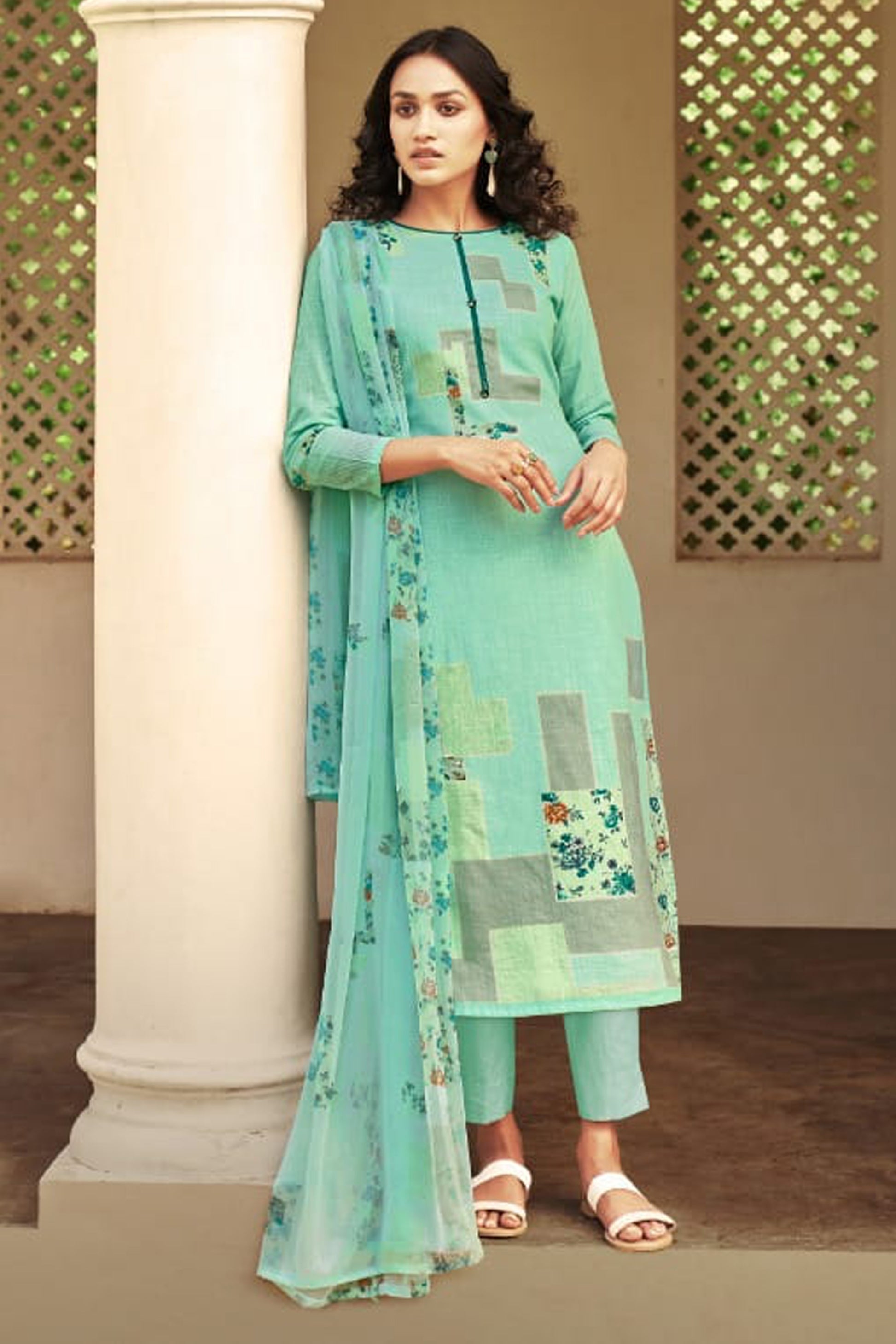  Pure Cotton Linen Casual Women Wear Designer Salwar Kameez Pant Suit