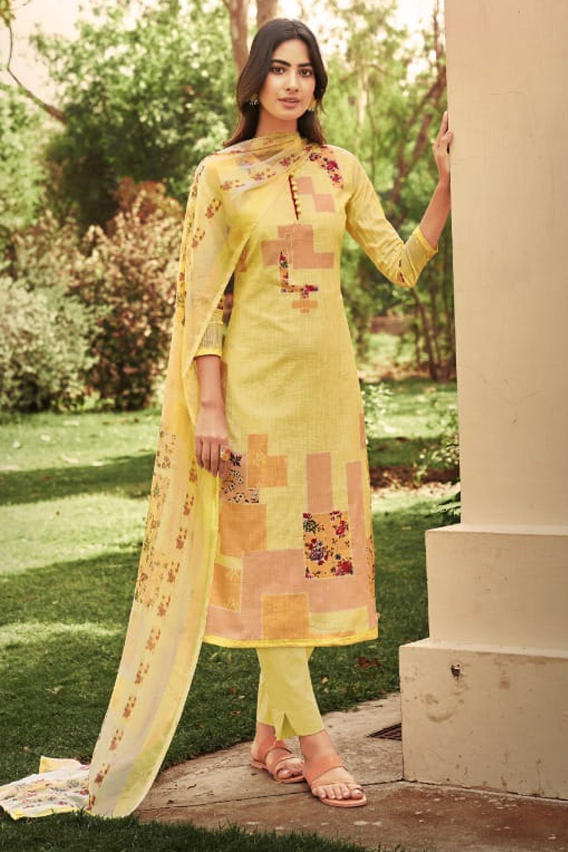 Pure Cotton Linen Casual Women Wear Designer Salwar Kameez Pant Suit