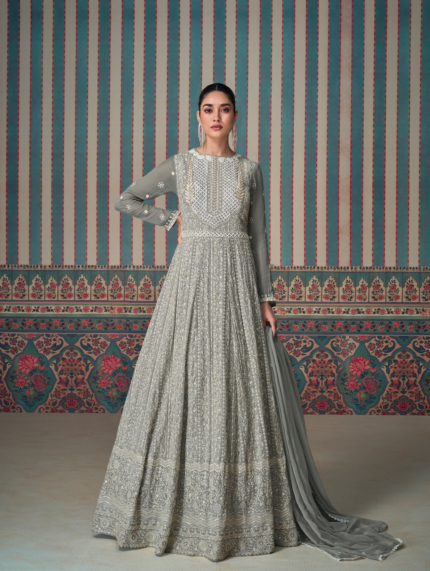 Exclusive Designer Anarkali Gown For Weddings And Reception Functions