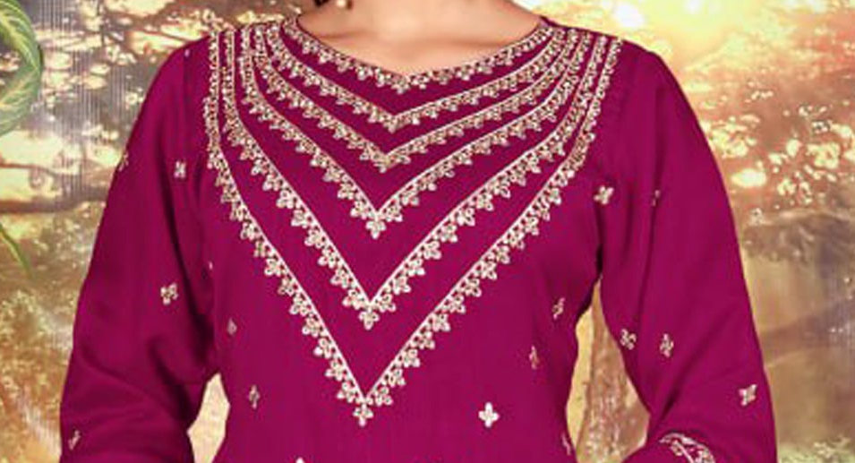 Glass Zarkan and sequence embroidery close-up