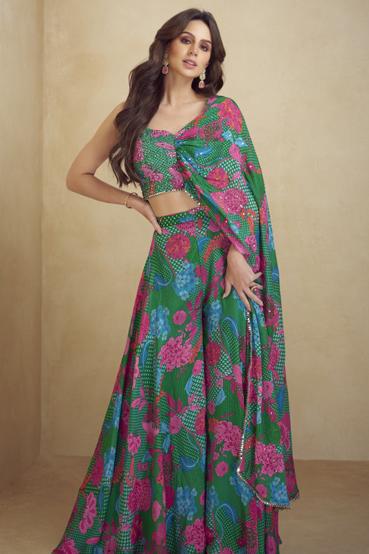 Reception Party Celebration Wear Chinon Silk Anarkali Night Gown