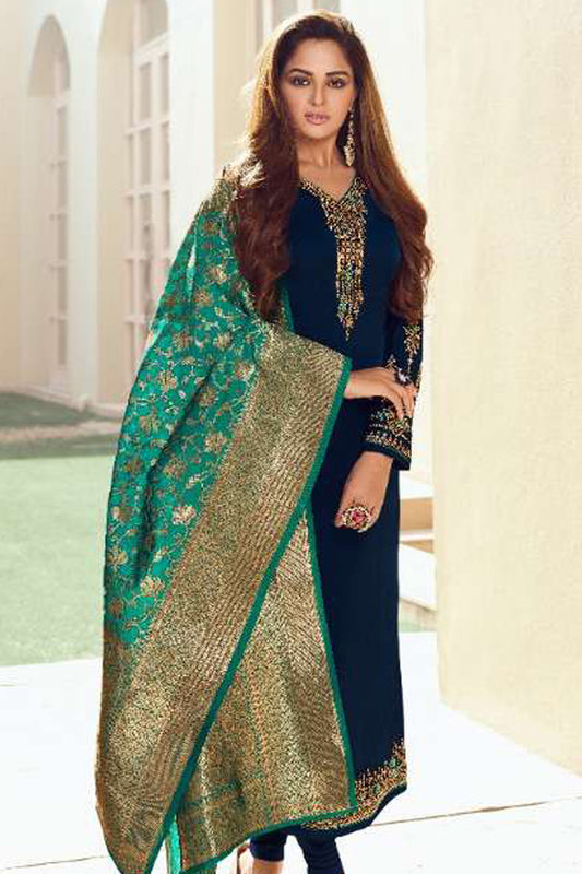 Pakistani Roka Nikah Wear Stylish Salwar Kameez Trouser Pant Suits