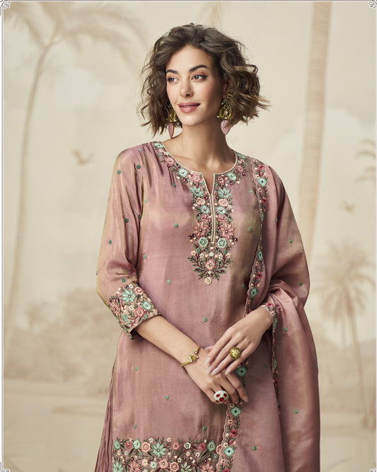 Gorgeous Style Palazzo With Embroidery Work and dupatta